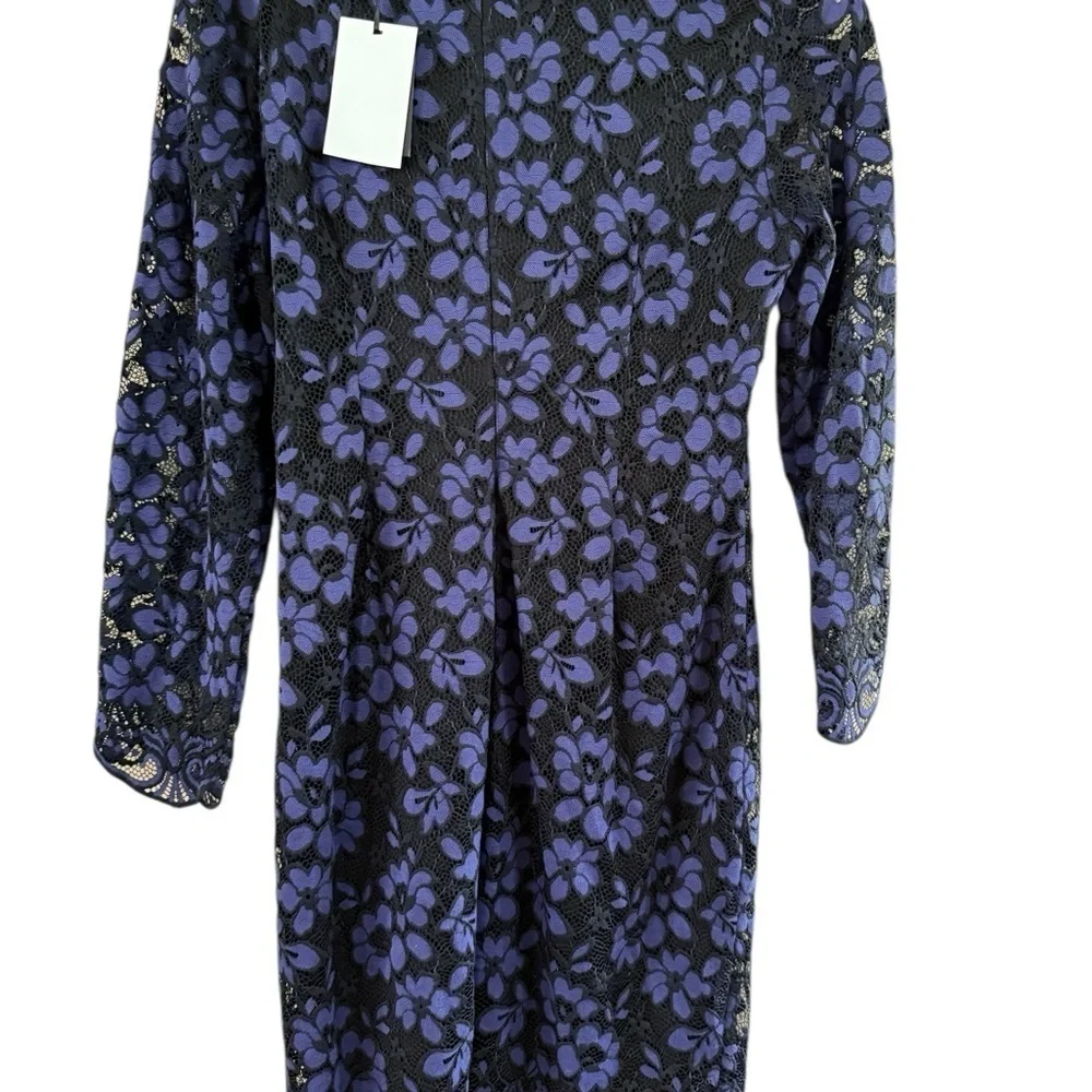 DKNY Blue Long Sleeve Sheath Dress